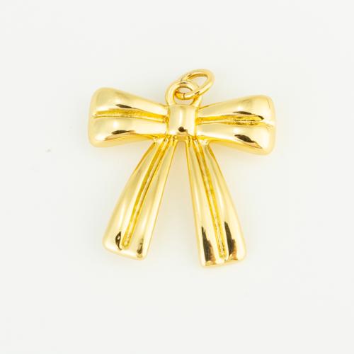 Brass Jewelry Pendants, Bowknot, gold color plated, DIY 