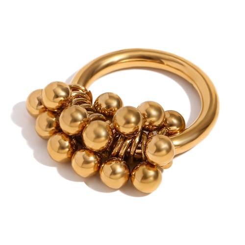 Edelstahl Fingerring, 304 Edelstahl, 18K vergoldet, Modeschmuck & verschiedene Größen vorhanden & für Frau, goldfarben, verkauft von PC