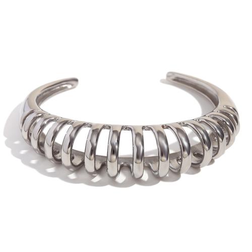 Stainless Steel Cuff Bangle, 304 Stainless Steel, fashion jewelry & for woman & hollow Inner Approx 63.4mm 