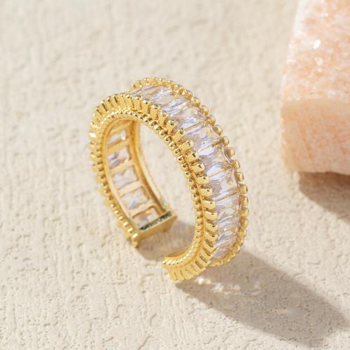 Cubic Zirconia Micro Pave Brass Finger Ring, fashion jewelry & micro pave cubic zirconia & for woman 