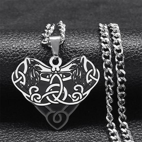 Stainless Steel Jewelry Necklace, 304 Stainless Steel, Heart, fashion jewelry & Unisex Approx 50 cm 