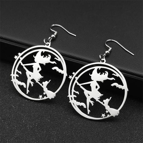 Stainless Steel Drop Earring, 304 Stainless Steel, fashion jewelry & for woman, silver color 