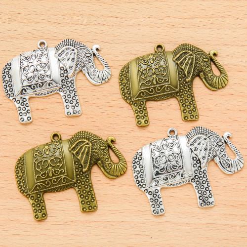 Zinc Alloy Animal Pendants, Elephant, plated, DIY 