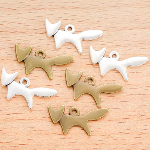 Zinc Alloy Animal Pendants, Fox, plated, DIY 