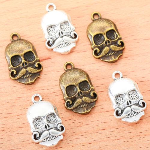 Zinc Alloy Skull Pendants, plated, DIY 