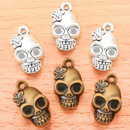 Zinc Alloy Skull Pendants, plated, DIY 