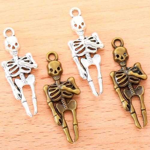 Zinc Alloy Skull Pendants, plated, DIY 