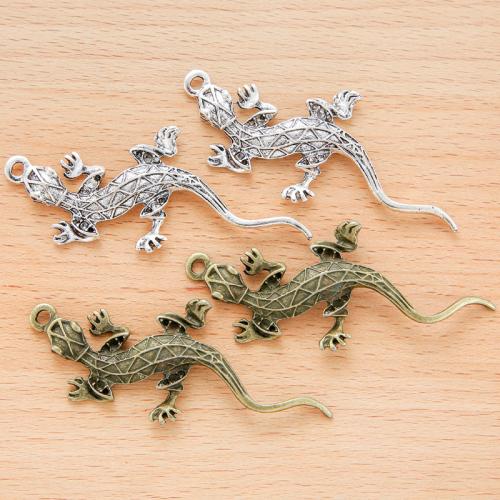 Zinc Alloy Animal Pendants, Lizard, plated, DIY 