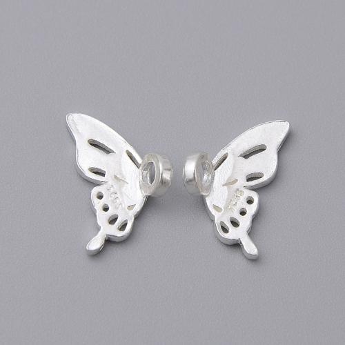 Sterling Silver Spacer Beads, 925 Sterling Silver, Butterfly, DIY, silver color 