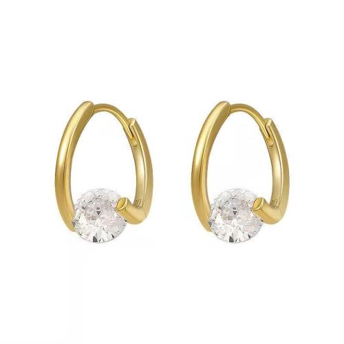 Zinc Alloy Drop Earring, fashion jewelry & micro pave cubic zirconia & for woman 20mm 