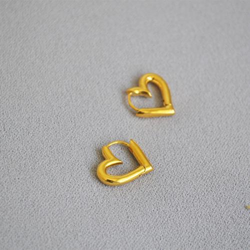 Zinc Alloy Leverback Earring, Titanium Steel, Heart, fashion jewelry & for woman 19mm 