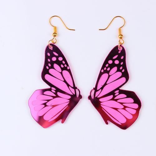 Acrylic Drop Earring, Butterfly, fashion jewelry & for woman 50mm 