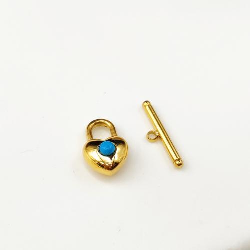 Titanium Steel Toggle Clasp, with turquoise, DIY 