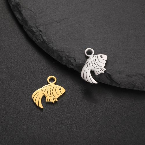 Stainless Steel Animal Pendants, 304 Stainless Steel, Fish, DIY 