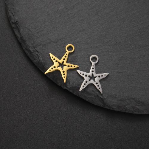 Stainless Steel Star Pendant, 304 Stainless Steel, DIY 