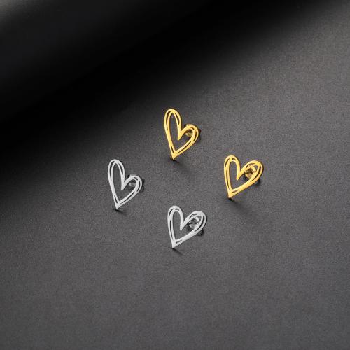 Stainless Steel Stud Earring, 304 Stainless Steel, Heart, fashion jewelry & for woman 