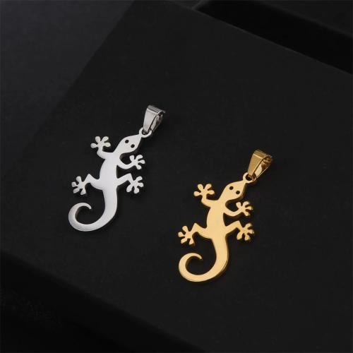 Stainless Steel Animal Pendants, 304 Stainless Steel, Gecko, fashion jewelry & Unisex 