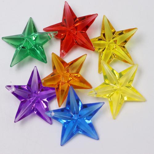 Resin Jewelry Pendant, Star, DIY, mixed colors Approx 2mm, Approx 