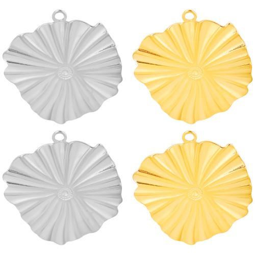 Stainless Steel Leaf Pendant, 304 Stainless Steel, Lotus Leaf, Vacuum Ion Plating, DIY 