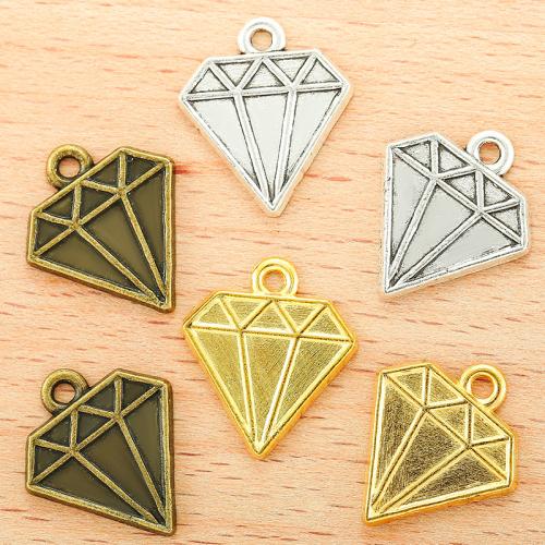 Zinc Alloy Jewelry Pendants, Diamond Shape, plated, DIY 