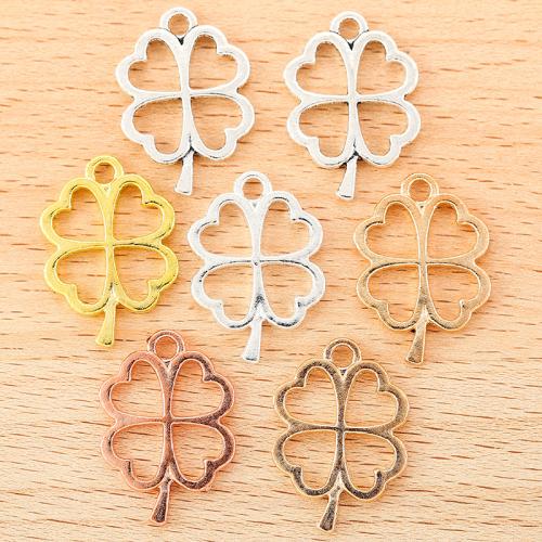 Zinc Alloy Clover Pendant, Four Leaf Clover, plated, DIY 