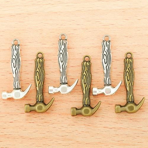 Zinc Alloy Tool Pendants, hammer, plated, DIY 