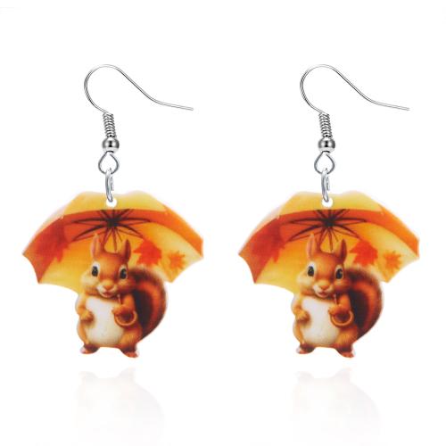 Acrylic Drop Earring, Squirrel & for woman 