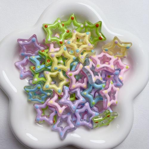 Acrylic Jewelry Beads, Star, DIY 27mm 