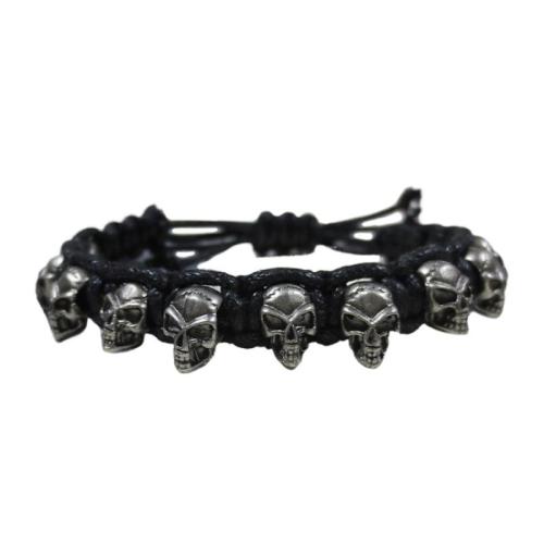 bracelet de cordon en PU , fer, avec cordon en cuir, bijoux de mode & pour homme Environ 26.5 cm, Vendu par PC