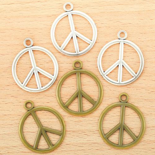 Zinc Alloy Jewelry Pendants, Peace Logo, plated, DIY 