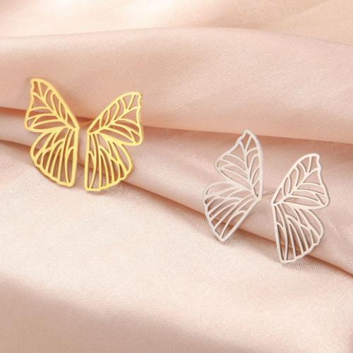 Stainless Steel Stud Earring, 304 Stainless Steel, Butterfly, fashion jewelry & for woman 