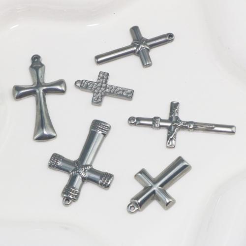 Zinc Alloy Cross Pendants, 304 Stainless Steel, DIY 