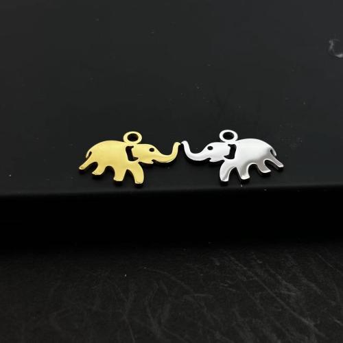 Stainless Steel Animal Pendants, 304 Stainless Steel, Elephant, Vacuum Ion Plating, DIY [