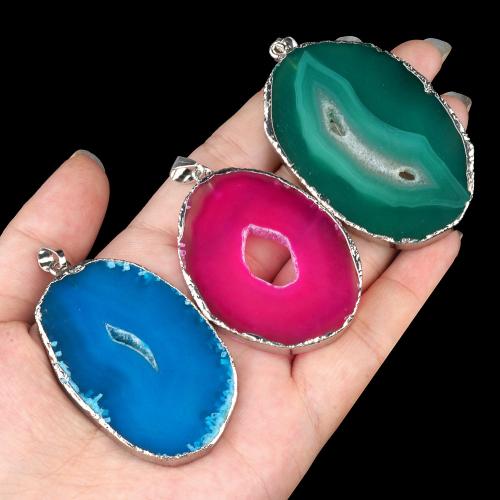 Gemstone Jewelry Pendant, Natural Stone, with Iron, DIY 