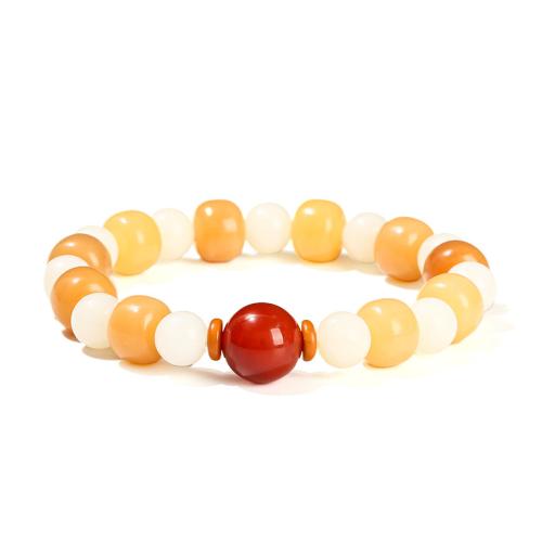 Bodhi Bracelet, polished, folk style & for woman, beads length 8mm, 10mm Approx 6-7 Inch 