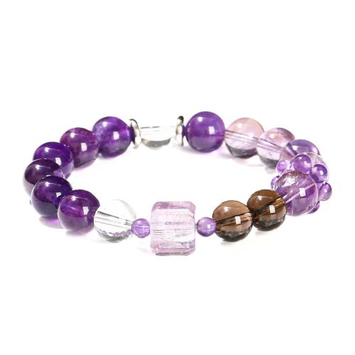 Amethyst Bracelet, handmade, fashion jewelry & for woman, beads length 10mm Approx 6-7 Inch [