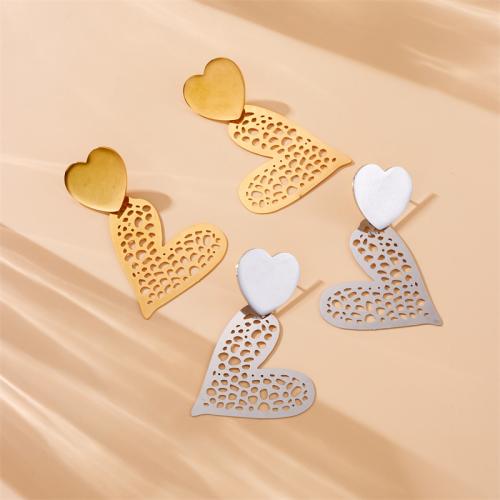 Stainless Steel Drop Earring, 304 Stainless Steel, Heart, fashion jewelry & for woman 