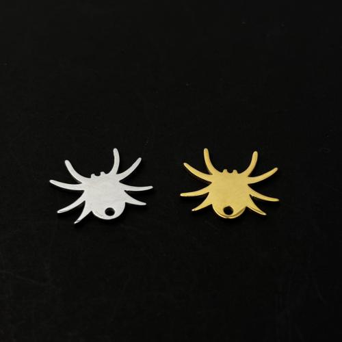 Stainless Steel Animal Pendants, 304 Stainless Steel, Spider, Vacuum Ion Plating, DIY [