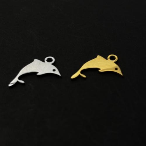 Stainless Steel Animal Pendants, 304 Stainless Steel, Dolphin, Vacuum Ion Plating, DIY [