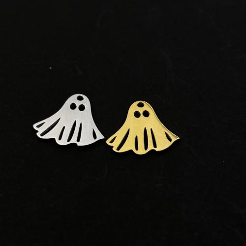 Stainless Steel Pendants, 304 Stainless Steel, Ghost, Vacuum Ion Plating, Halloween Design & DIY 