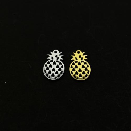 Stainless Steel Pendants, 304 Stainless Steel, Pineapple, Vacuum Ion Plating, DIY 