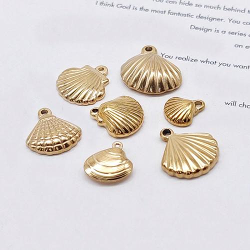 Stainless Steel Animal Pendants, 304 Stainless Steel, Shell, Vacuum Ion Plating, DIY [