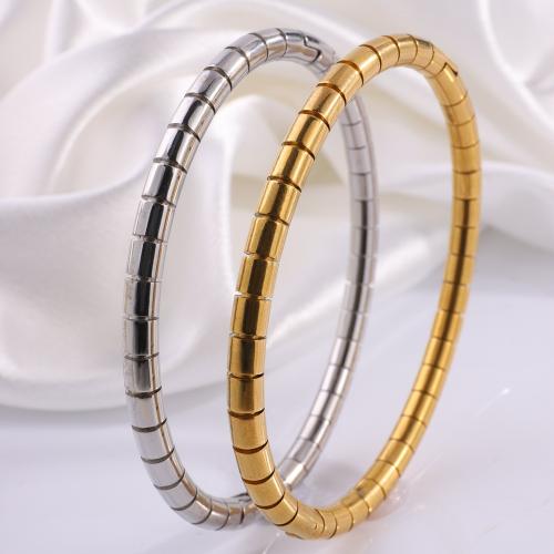 Titanium Steel Bangle, Round, plated, for woman [