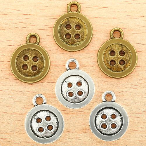 Zinc Alloy Jewelry Pendants, Button Shape, plated, DIY 