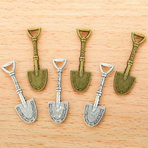 Zinc Alloy Tool Pendants, Shovel, plated, DIY 