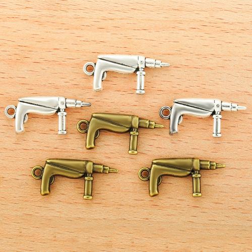 Zinc Alloy Tool Pendants, Electrodrill, plated, DIY 