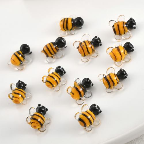 Animal Lampwork Beads, Bee, DIY, yellow Approx 0.8mm 