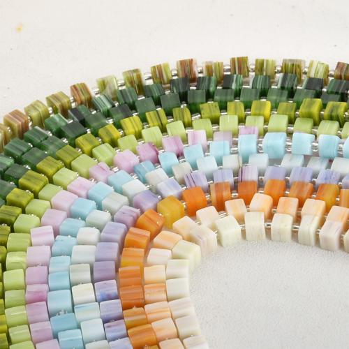 Mixed Gemstone Beads, Lampwork, Square, DIY mm Approx 0.8mm, Approx 