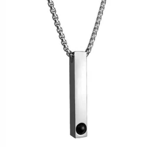 Titanium Steel Miniature Projection Necklace, Unisex Approx 51-80 cm [