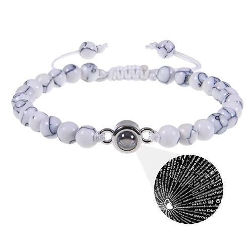 Titanstahl Miniatur Projection Armband, mit Naturstein & Terylen Schnur, poliert, verschiedenen Materialien für die Wahl & unisex, keine, Länge:ca. 16 cm, verkauft von PC[